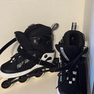 Papaison Inline Skates Black and White for Women or Kids